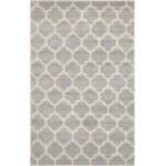 Rug Unique Loom Trellis Light Gray Rectangular 5' 0 x 8' 0