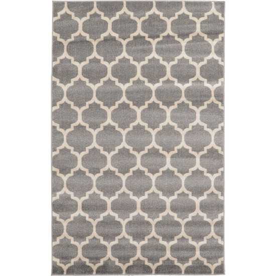 Rug Unique Loom Trellis Gray Rectangular 5' 0 x 8' 0