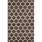 Rug Unique Loom Trellis Dark Brown/Beige Rectangular 5' 0 x 8' 0