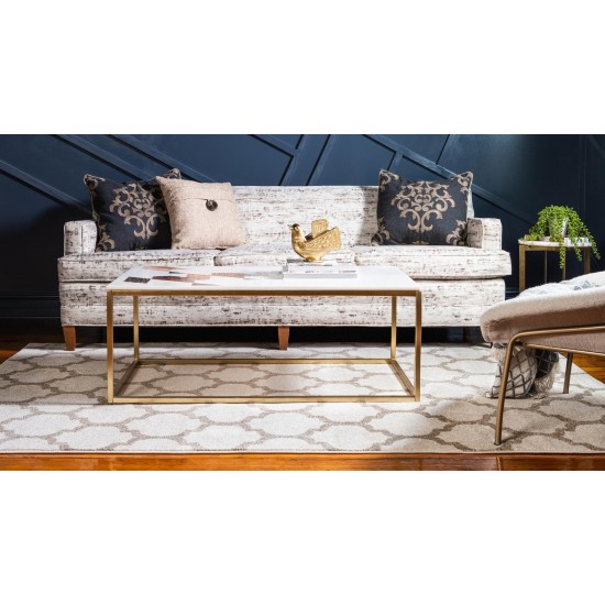 Rug Unique Loom Trellis Beige/Light Brown Rectangular 5' 0 x 8' 0