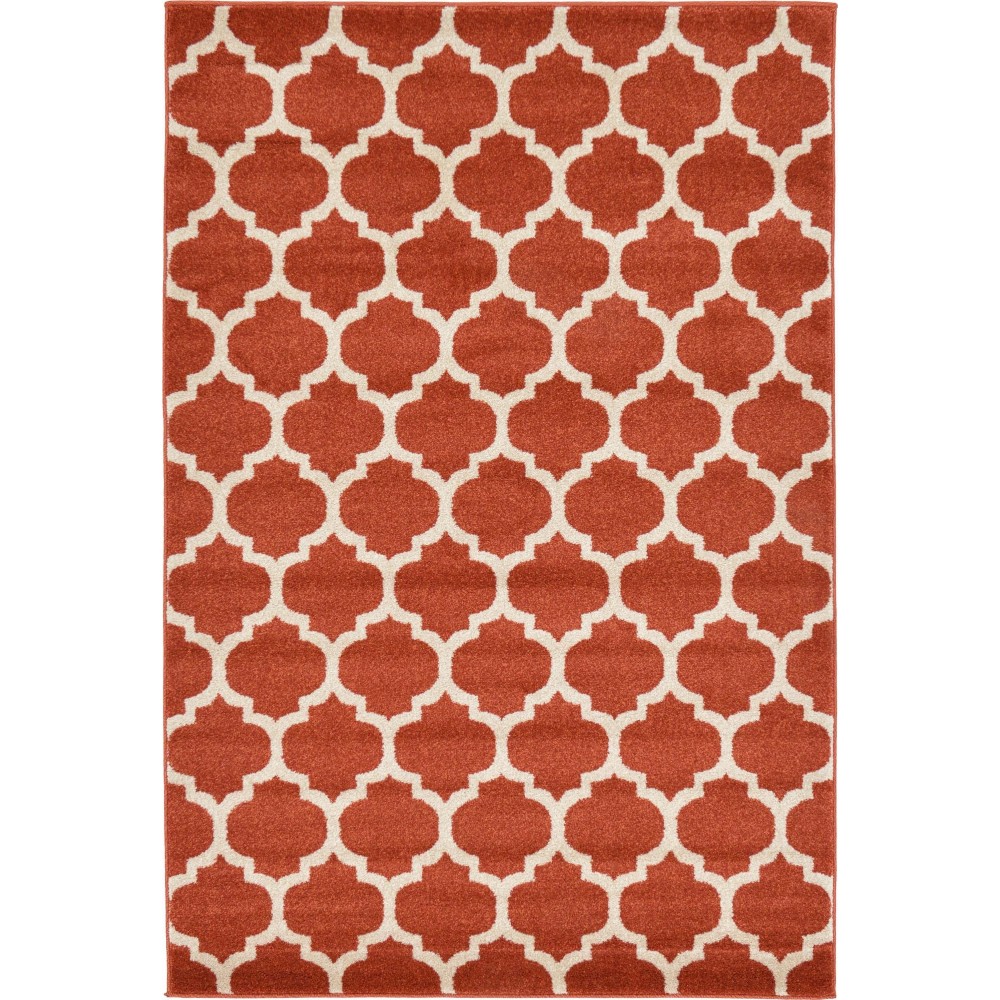 Rug Unique Loom Trellis Terracotta Rectangular 4' 0 x 6' 0 Rug Unique Loom Trellis Terracotta Rectangular 4' 0 x 6' 0