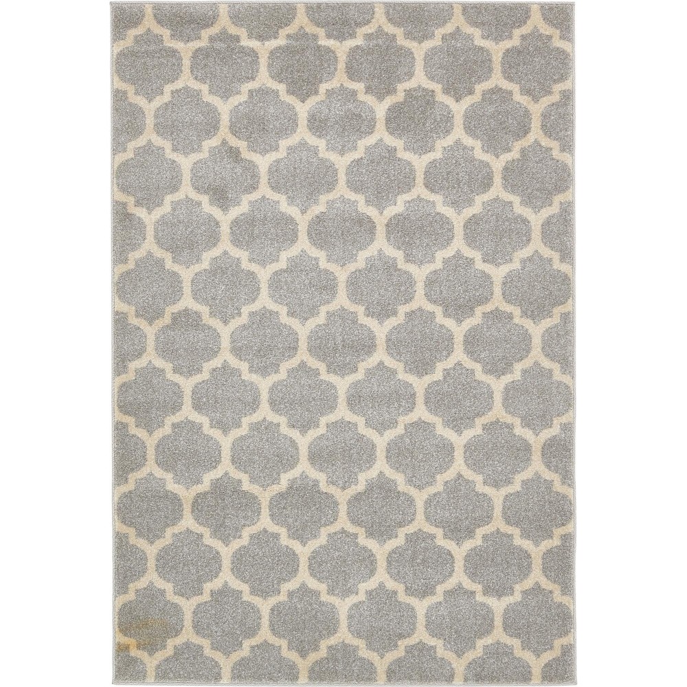 Rug Unique Loom Trellis Light Gray Rectangular 4' 0 x 6' 0 Rug Unique Loom Trellis Light Gray Rectangular 4' 0 x 6' 0