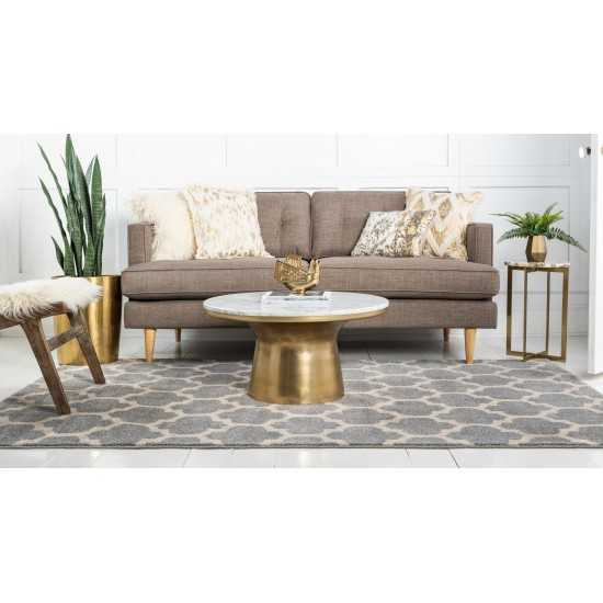 Rug Unique Loom Trellis Light Gray Rectangular 4' 0 x 6' 0