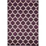 Rug Unique Loom Trellis Dark Purple Rectangular 4' 0 x 6' 0