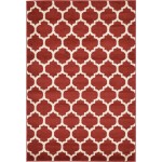 Rug Unique Loom Trellis Red Rectangular 4' 0 x 6' 0