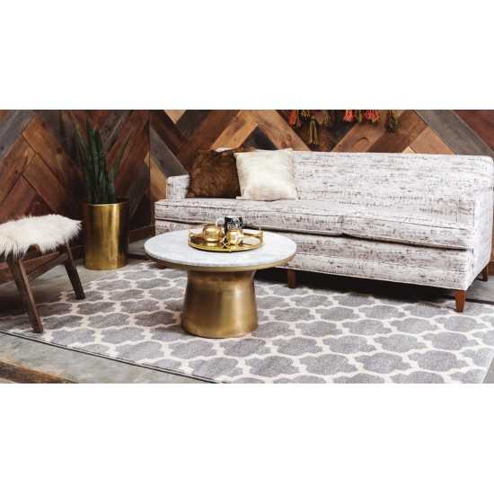 Rug Unique Loom Trellis Gray Rectangular 4' 0 x 6' 0