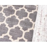 Rug Unique Loom Trellis Gray Rectangular 4' 0 x 6' 0