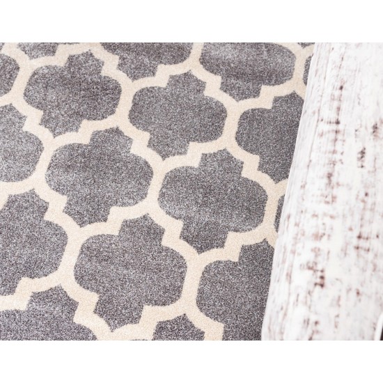 Rug Unique Loom Trellis Gray Rectangular 4' 0 x 6' 0