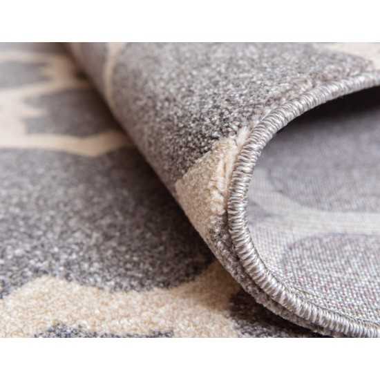 Rug Unique Loom Trellis Gray Rectangular 4' 0 x 6' 0