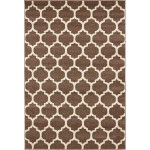 Rug Unique Loom Trellis Brown/Beige Rectangular 4' 0 x 6' 0