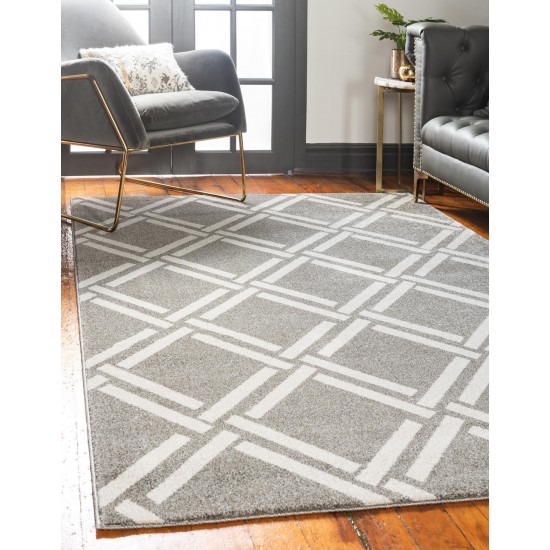 Rug Unique Loom Trellis Gray Rectangular 3' 3 x 5' 3