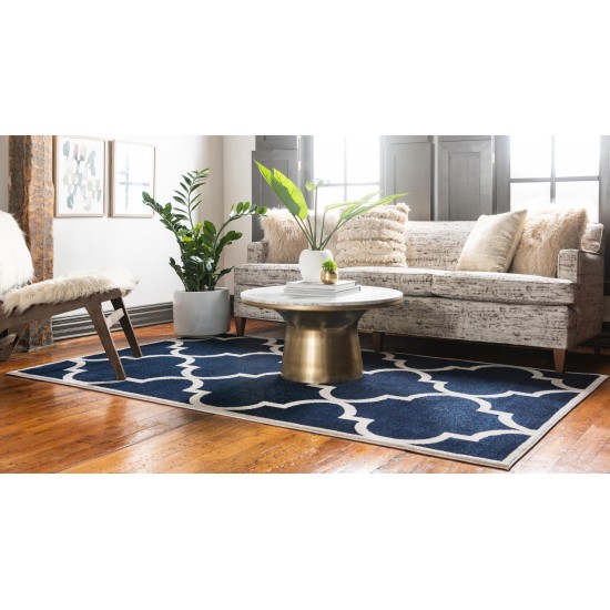 Rug Unique Loom Trellis Navy Blue Rectangular 3' 3 x 5' 3