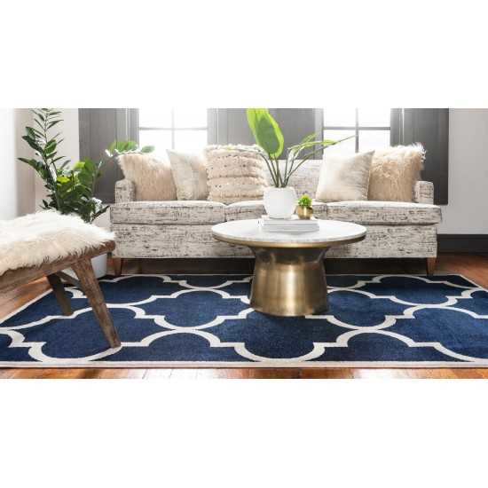 Rug Unique Loom Trellis Navy Blue Rectangular 3' 3 x 5' 3