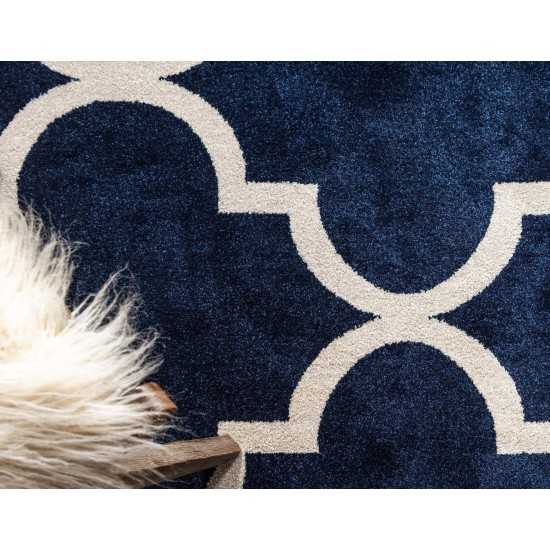 Rug Unique Loom Trellis Navy Blue Rectangular 3' 3 x 5' 3