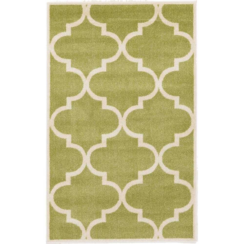 Rug Unique Loom Trellis Green Rectangular 3' 3 x 5' 3