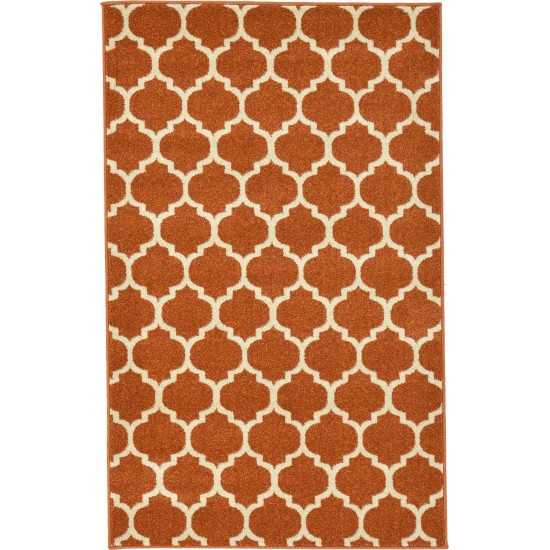 Rug Unique Loom Trellis Terracotta Rectangular 3' 3 x 5' 3