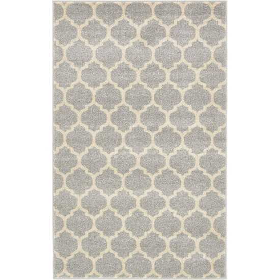 Rug Unique Loom Trellis Light Gray Rectangular 3' 3 x 5' 3