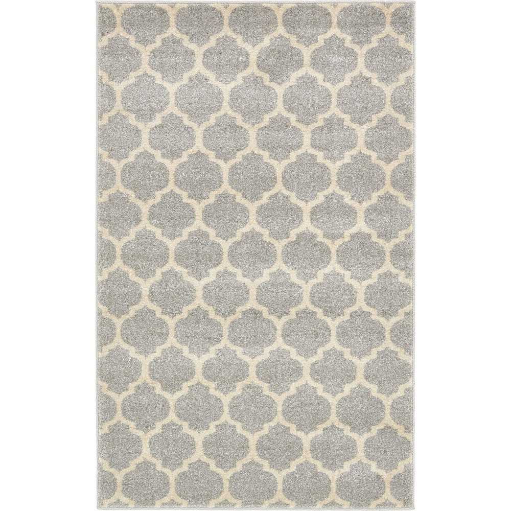 Rug Unique Loom Trellis Light Gray Rectangular 3' 3 x 5' 3