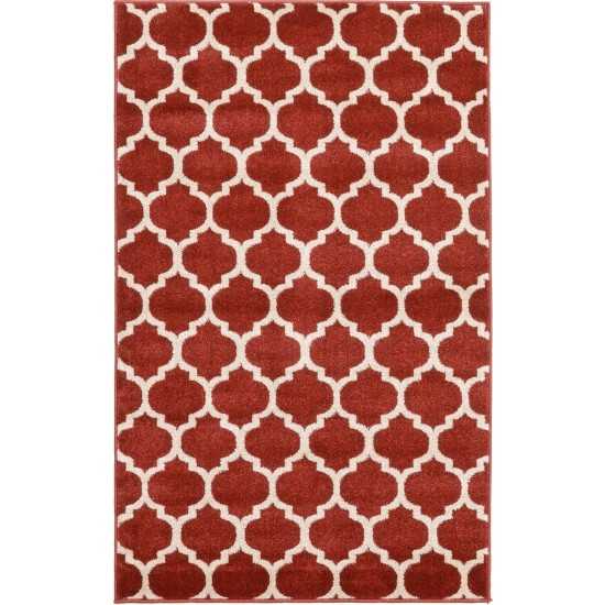 Rug Unique Loom Trellis Red Rectangular 3' 3 x 5' 3