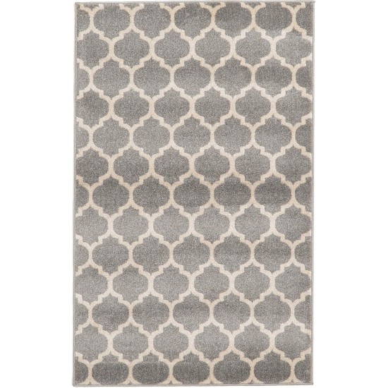 Rug Unique Loom Trellis Gray Rectangular 3' 3 x 5' 3