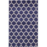 Rug Unique Loom Trellis Navy Blue Rectangular 3' 3 x 5' 3