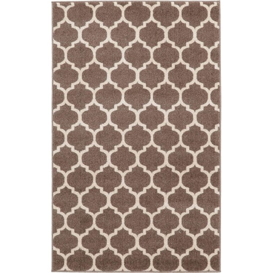 Rug Unique Loom Trellis Brown/Beige Rectangular 3' 3 x 5' 3