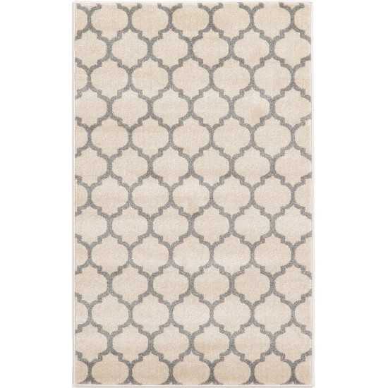 Rug Unique Loom Trellis Beige/Gray Rectangular 3' 3 x 5' 3