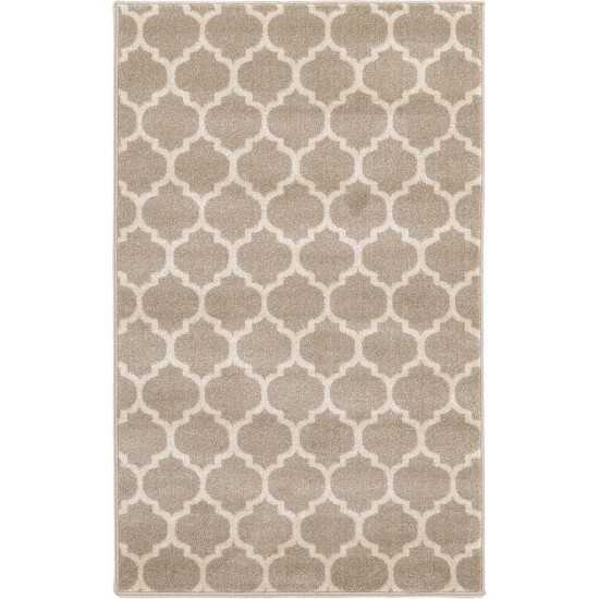 Rug Unique Loom Trellis Light Brown Rectangular 3' 3 x 5' 3