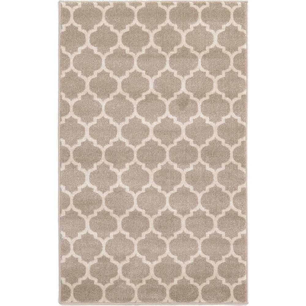 Rug Unique Loom Trellis Light Brown Rectangular 3' 3 x 5' 3
