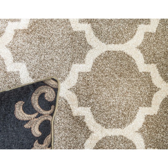 Rug Unique Loom Trellis Light Brown Rectangular 3' 3 x 5' 3