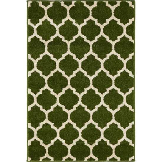 Rug Unique Loom Trellis Dark Green Rectangular 2' 2 x 3' 0