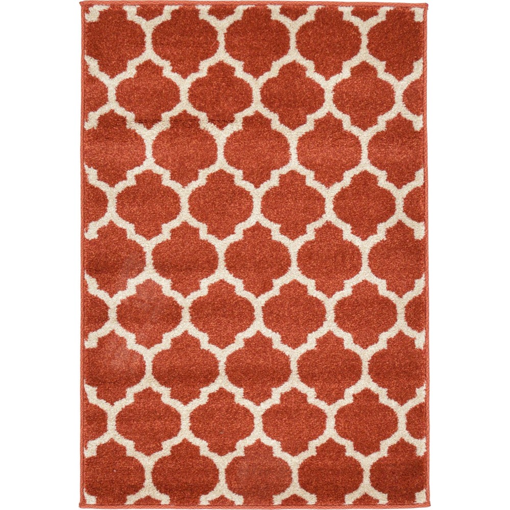 Rug Unique Loom Trellis Terracotta Rectangular 2' 2 x 3' 0