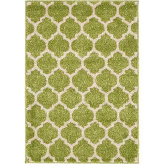 Rug Unique Loom Trellis Green Rectangular 2' 2 x 3' 0