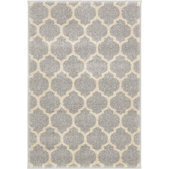 Rug Unique Loom Trellis Light Gray Rectangular 2' 2 x 3' 0