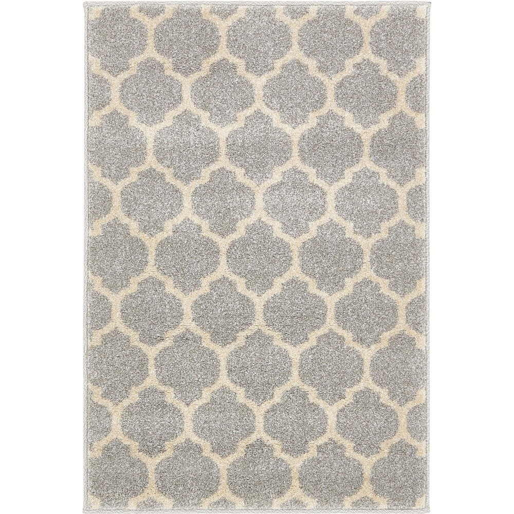 Rug Unique Loom Trellis Light Gray Rectangular 2' 2 x 3' 0