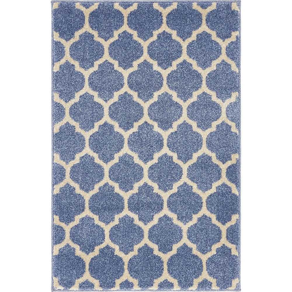 Rug Unique Loom Trellis Blue Rectangular 2' 2 x 3' 0 Rug Unique Loom Trellis Blue Rectangular 2' 2 x 3' 0