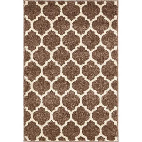 Rug Unique Loom Trellis Brown/Beige Rectangular 2' 2 x 3' 0