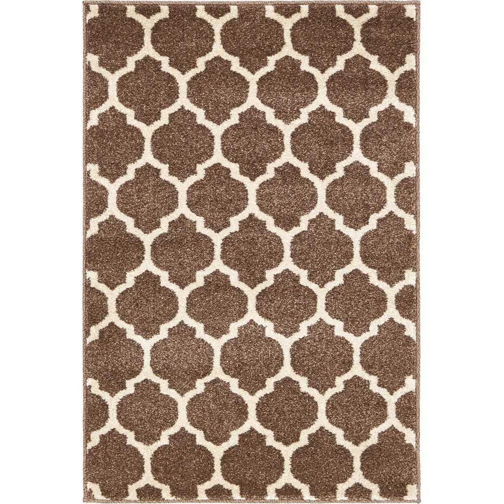 Rug Unique Loom Trellis Brown/Beige Rectangular 2' 2 x 3' 0 Rug Unique Loom Trellis Brown/Beige Rectangular 2' 2 x 3' 0