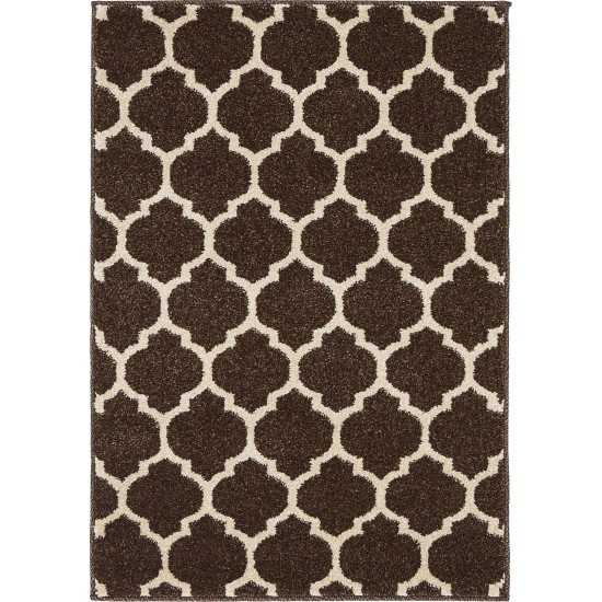 Rug Unique Loom Trellis Dark Brown/Beige Rectangular 2' 2 x 3' 0