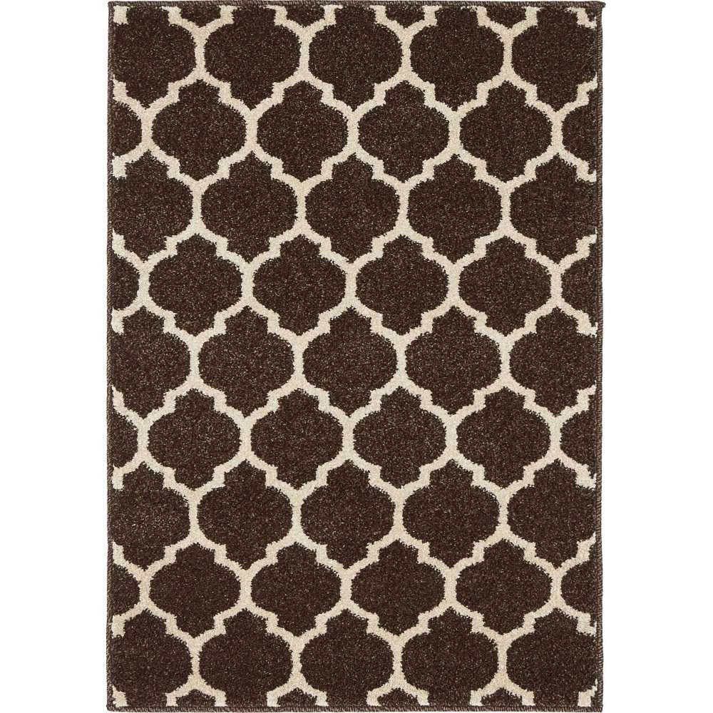 Rug Unique Loom Trellis Dark Brown/Beige Rectangular 2' 2 x 3' 0