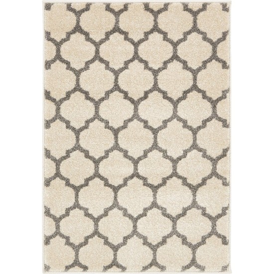 Rug Unique Loom Trellis Beige/Gray Rectangular 2' 2 x 3' 0