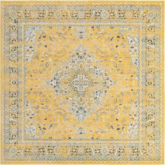 Rug Unique Loom Tradition Yellow Square 8' 4 x 8' 4