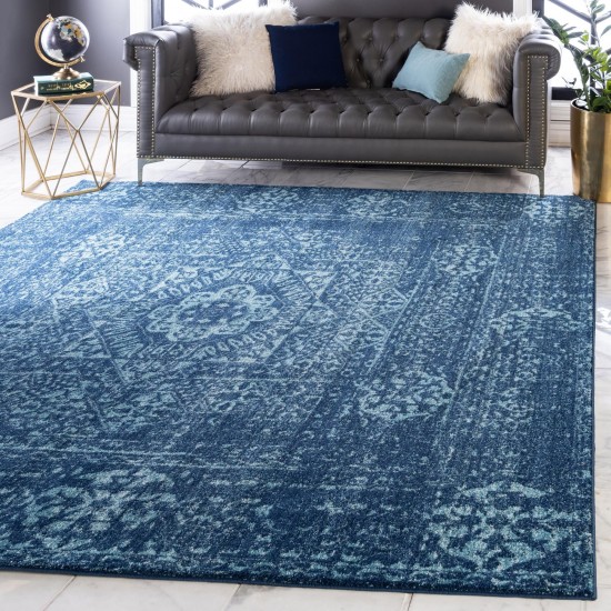 Rug Unique Loom Tradition Navy Blue Square 8' 4 x 8' 4