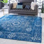 Rug Unique Loom Tradition Royal Blue Square 8' 4 x 8' 4