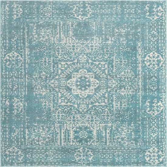 Rug Unique Loom Tradition Light Blue Square 8' 4 x 8' 4