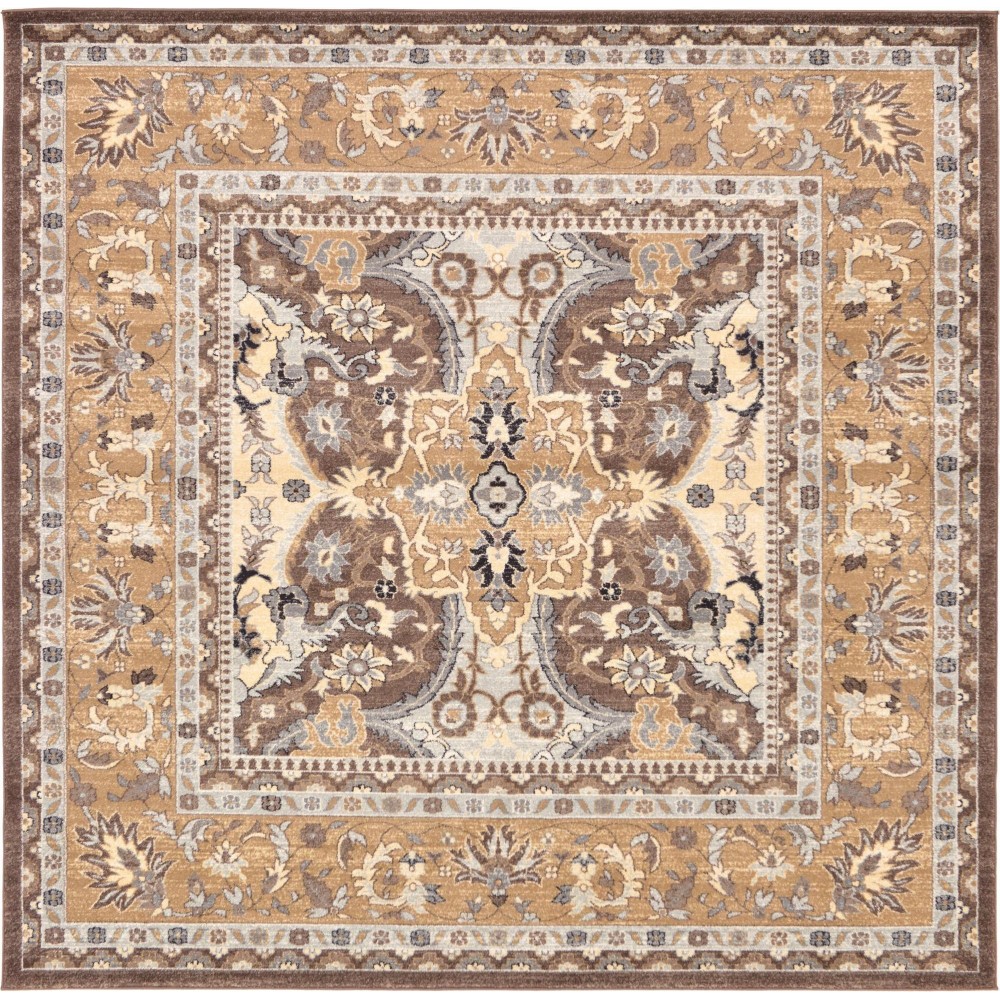 Rug Unique Loom Tradition Brown Square 8' 4 x 8' 4 Rug Unique Loom Tradition Brown Square 8' 4 x 8' 4