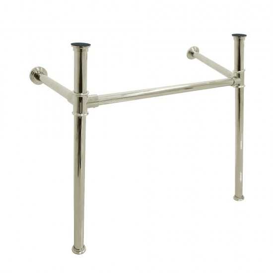 Fauceture Stainless Steel Console Sink Legs, Polished Nickel