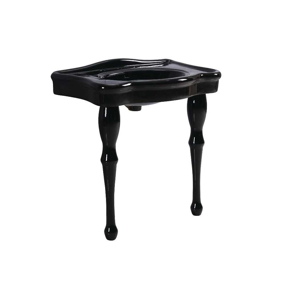 Imperial 32-Inch Basin Console Sink with 8-Inch Faucet Holes, Black