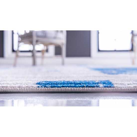 Rug Unique Loom Tradition Navy Blue Runner 2' 7 x 10' 0