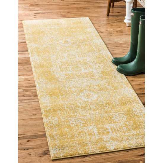 Rug Unique Loom Tradition Yellow Runner 2' 7 x 10' 0